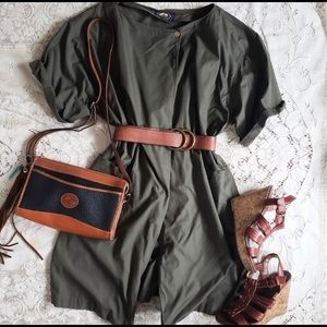 Vintage 90s British Khaki Shirt/Dress